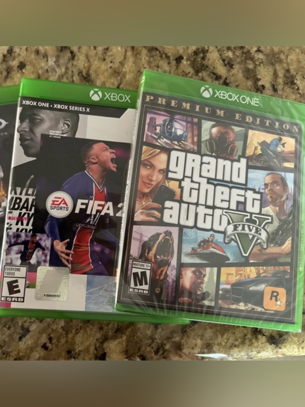 Xbox One Game Lot with Grand Theft Auto V, FIFA